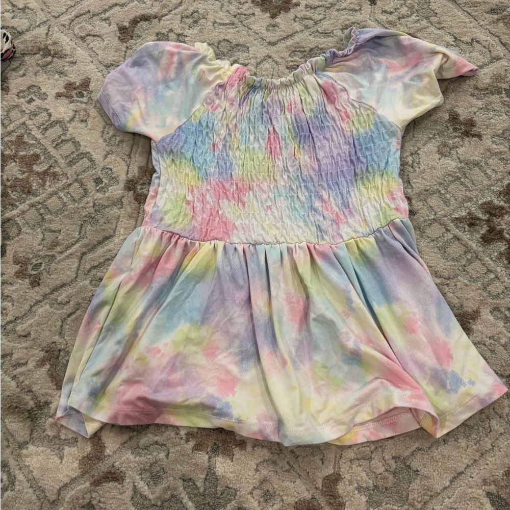 Colorful Tie-Dye Off-Shoulder Top